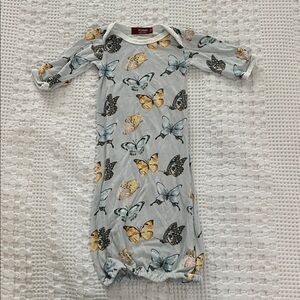 Milkbarn Baby Gown with Butterfly Design